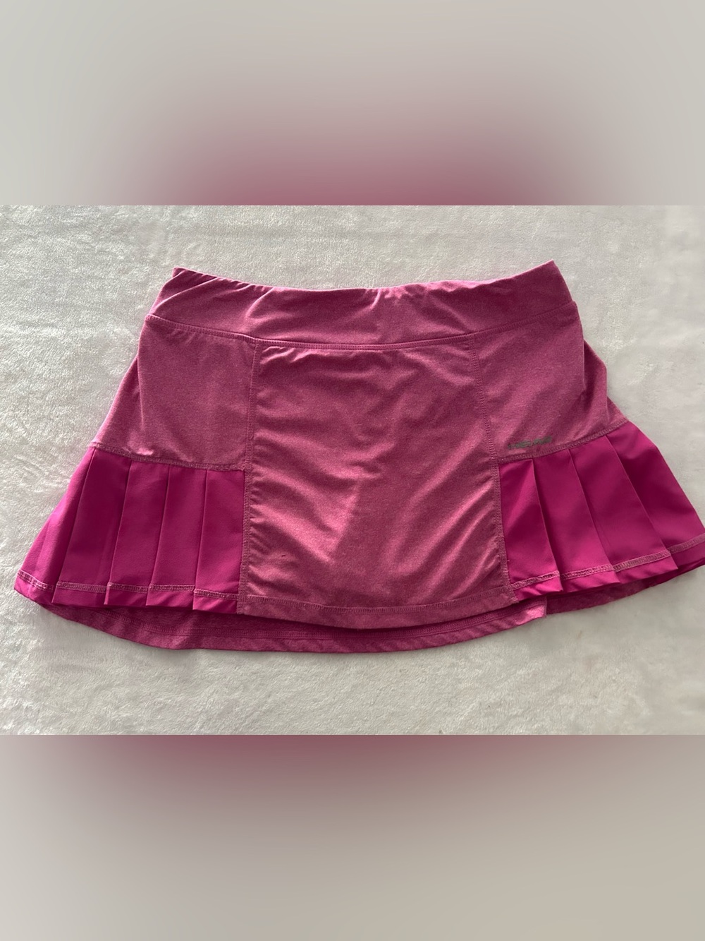 Head Pink Pleated Ruffle Athletic Tennis Golf Zipper Pocket Skort Women’s Medium